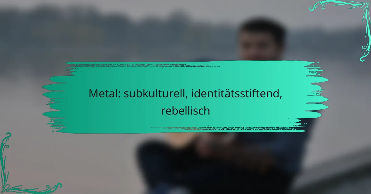 Metal: subkulturell, identitätsstiftend, rebellisch