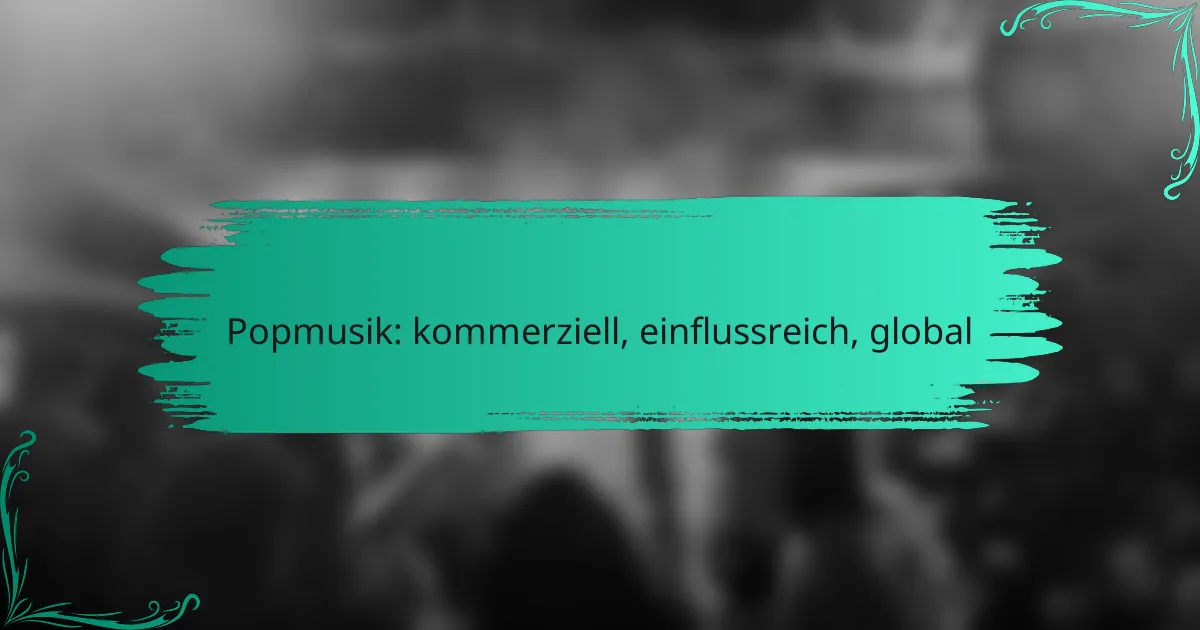 Popmusik: kommerziell, einflussreich, global